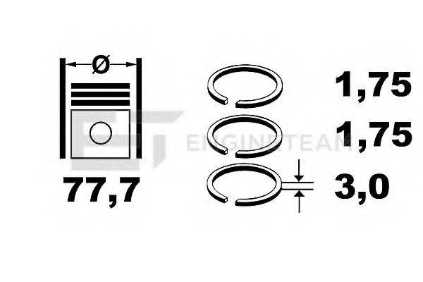 Комплект поршневих кілець ET ENGINETEAM R4001750