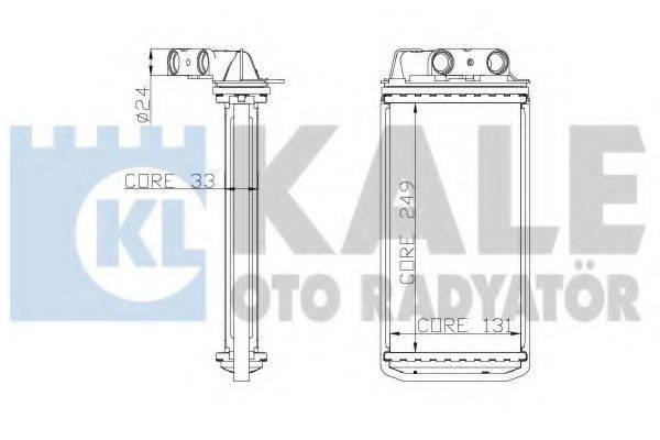 Теплообмінник, опалення салону KALE OTO RADYATOR 268600