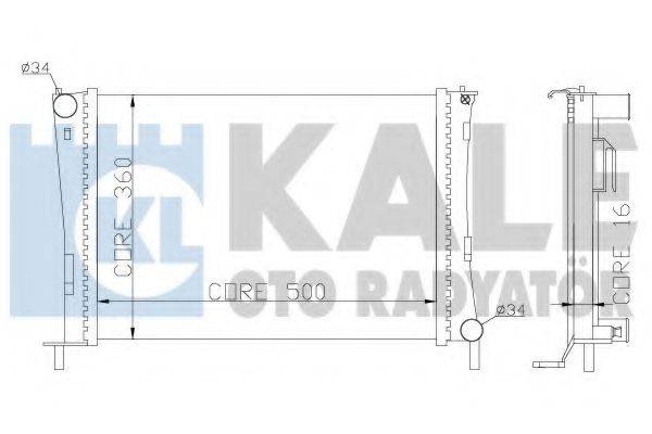 Радіатор, охолодження двигуна KALE OTO RADYATOR 349600