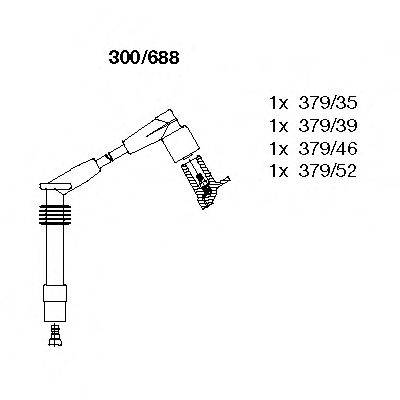 Комплект дротів запалення BREMI 300/688