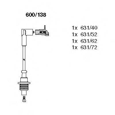 Комплект дротів запалення BREMI 600/138