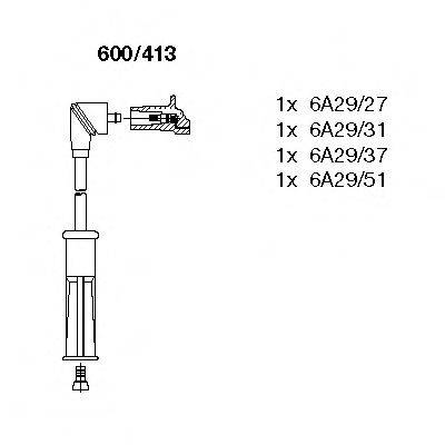 Комплект дротів запалення BREMI 600/413