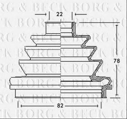 Пильовик, приводний вал BORG & BECK BCB2110