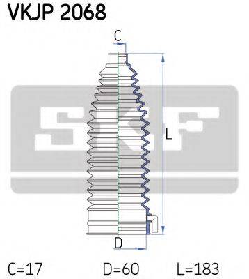 Комплект пильника, рульове управління SKF VKJP 2068