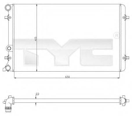 Радіатор, охолодження двигуна TYC 702-0033