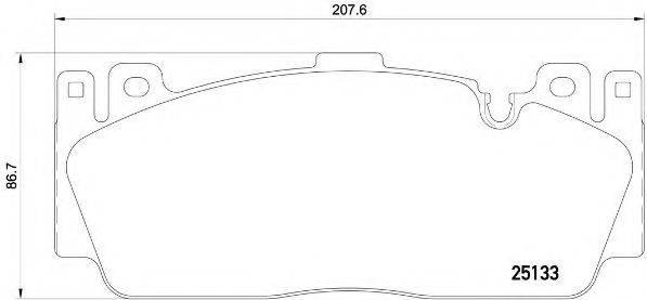 Комплект гальмівних колодок, дискове гальмо BREMBO P 06 079