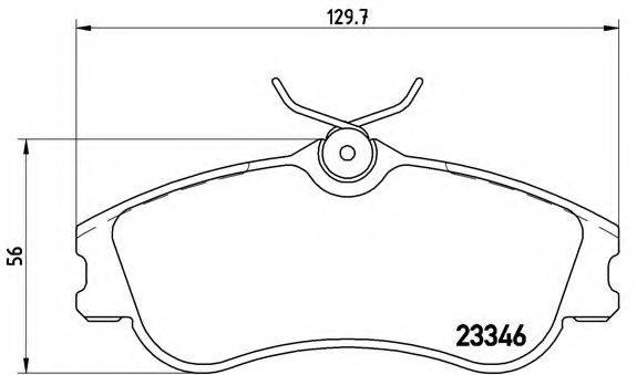 Комплект гальмівних колодок, дискове гальмо BREMBO P 61 069