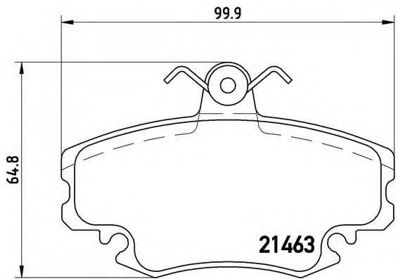 Комплект гальмівних колодок, дискове гальмо BREMBO P 68 008