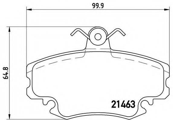 Комплект гальмівних колодок, дискове гальмо BREMBO P 68 038