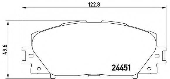 Комплект гальмівних колодок, дискове гальмо BREMBO P 83 141