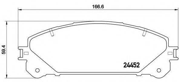 Комплект гальмівних колодок, дискове гальмо BREMBO P 83 145