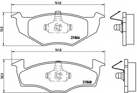 Комплект гальмівних колодок, дискове гальмо BREMBO P 85 025