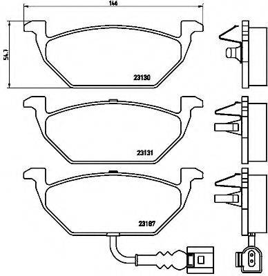 Комплект гальмівних колодок, дискове гальмо BREMBO P 85 072