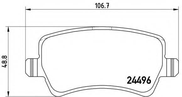 Комплект гальмівних колодок, дискове гальмо BREMBO P 86 021