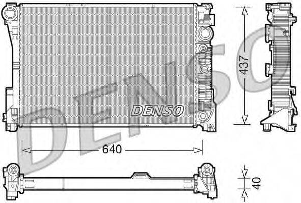 Радіатор, охолодження двигуна DENSO DRM17046