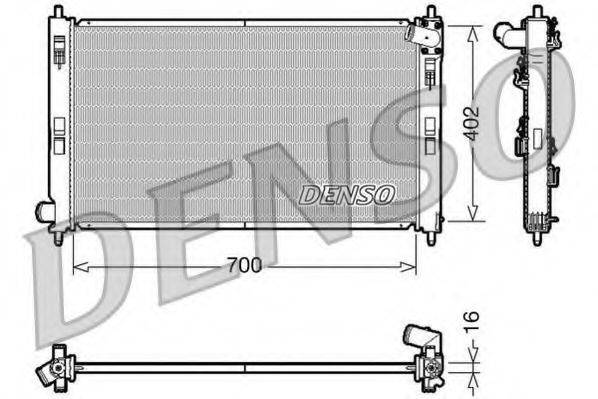 Радіатор, охолодження двигуна DENSO DRM45023