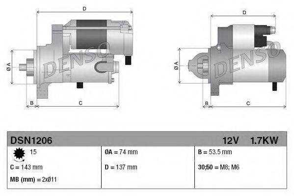 Стартер DENSO DSN1206