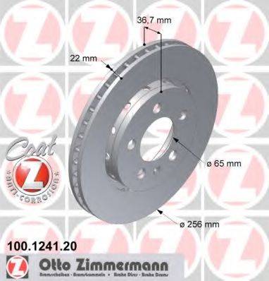 гальмівний диск ZIMMERMANN 100.1241.20