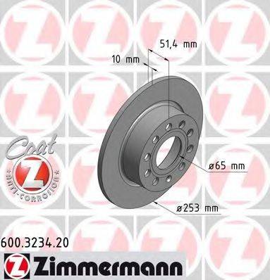 ZIMMERMANN 600323420 гальмівний диск