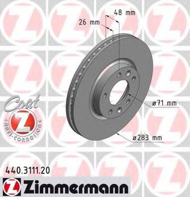 гальмівний диск ZIMMERMANN 440.3111.20