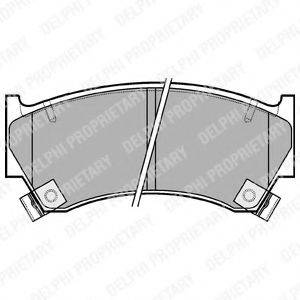 Комплект гальмівних колодок, дискове гальмо DELPHI LP1590