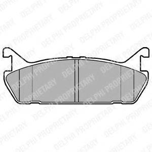 Комплект гальмівних колодок, дискове гальмо DELPHI LP931
