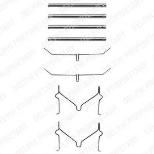Комплектуючі, колодки дискового гальма DELPHI LX0182