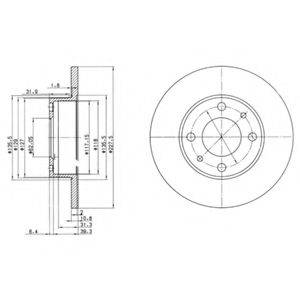 гальмівний диск DELPHI BG2147