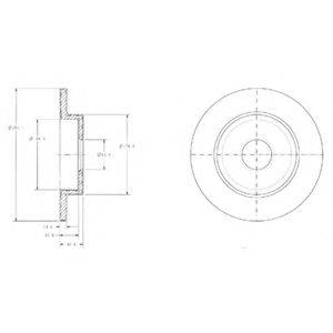 гальмівний диск DELPHI BG3761