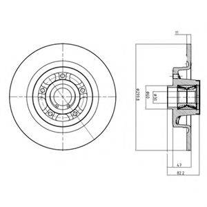 гальмівний диск DELPHI BG9023RS