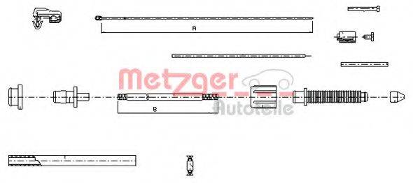 Тросик газу METZGER 10.0382