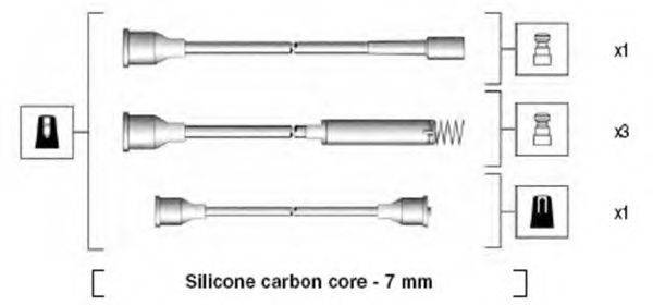 Комплект дротів запалення MAGNETI MARELLI 941125250677