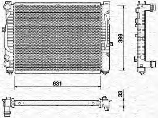 Радіатор, охолодження двигуна MAGNETI MARELLI 350213712000